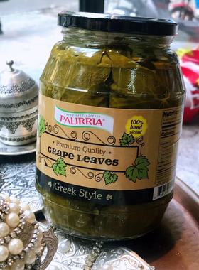 葡萄叶GRAPE LEAVES大米卷饭用叶子 西餐料理包米原料嫩滑908G叶
