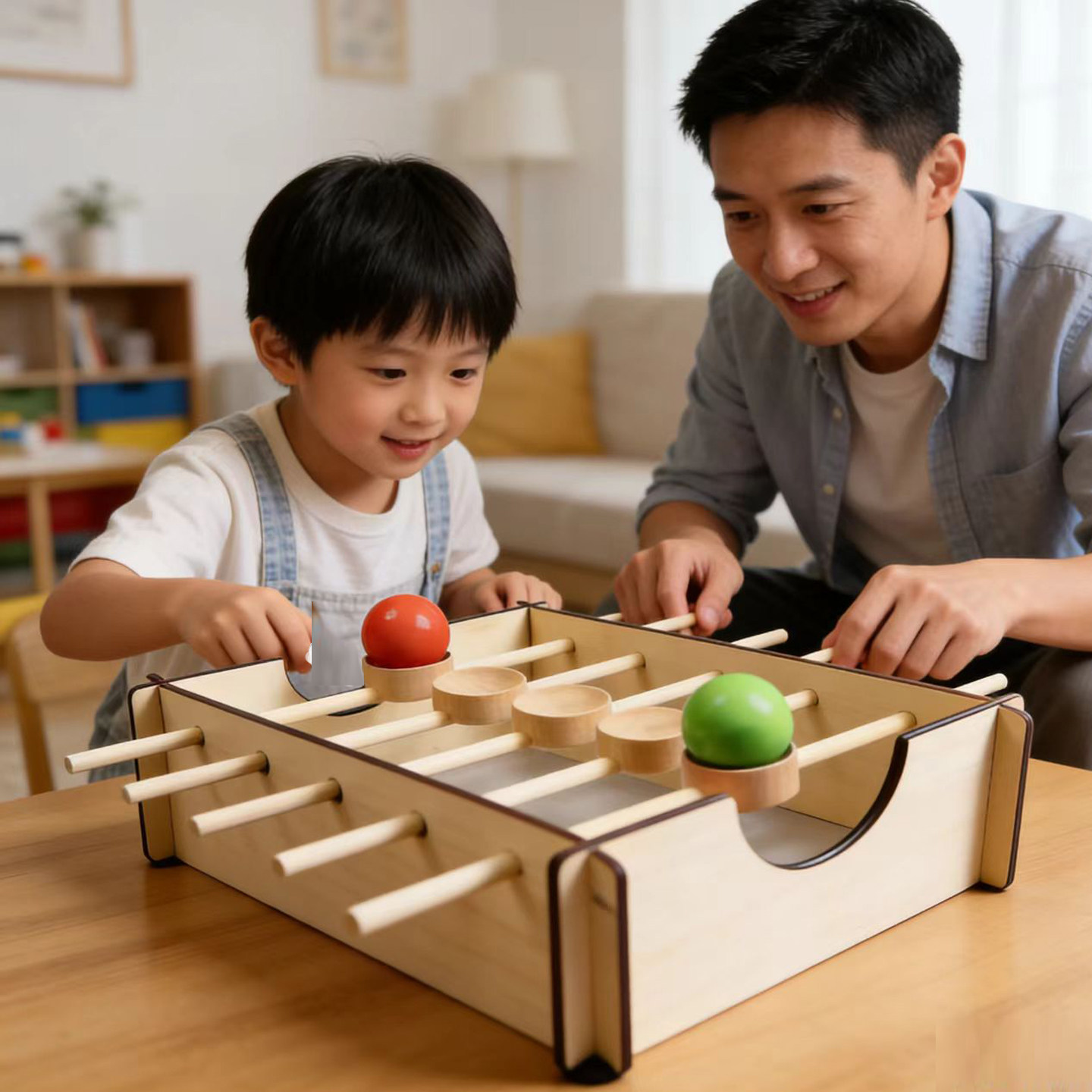 旋转滚球桌面游戏培养专注力益智