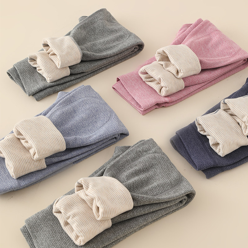 A类冬季儿童羊绒蚕丝保暖裤男女童加绒加厚内穿棉裤宝宝打底秋裤