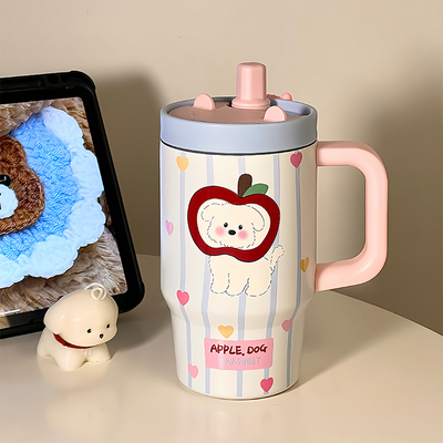 可爱陶瓷保温保冷冰霸杯大容量