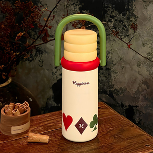 盖子可喝水女高颜值吸管直饮两用便携式手提外带保温杯随行水杯子