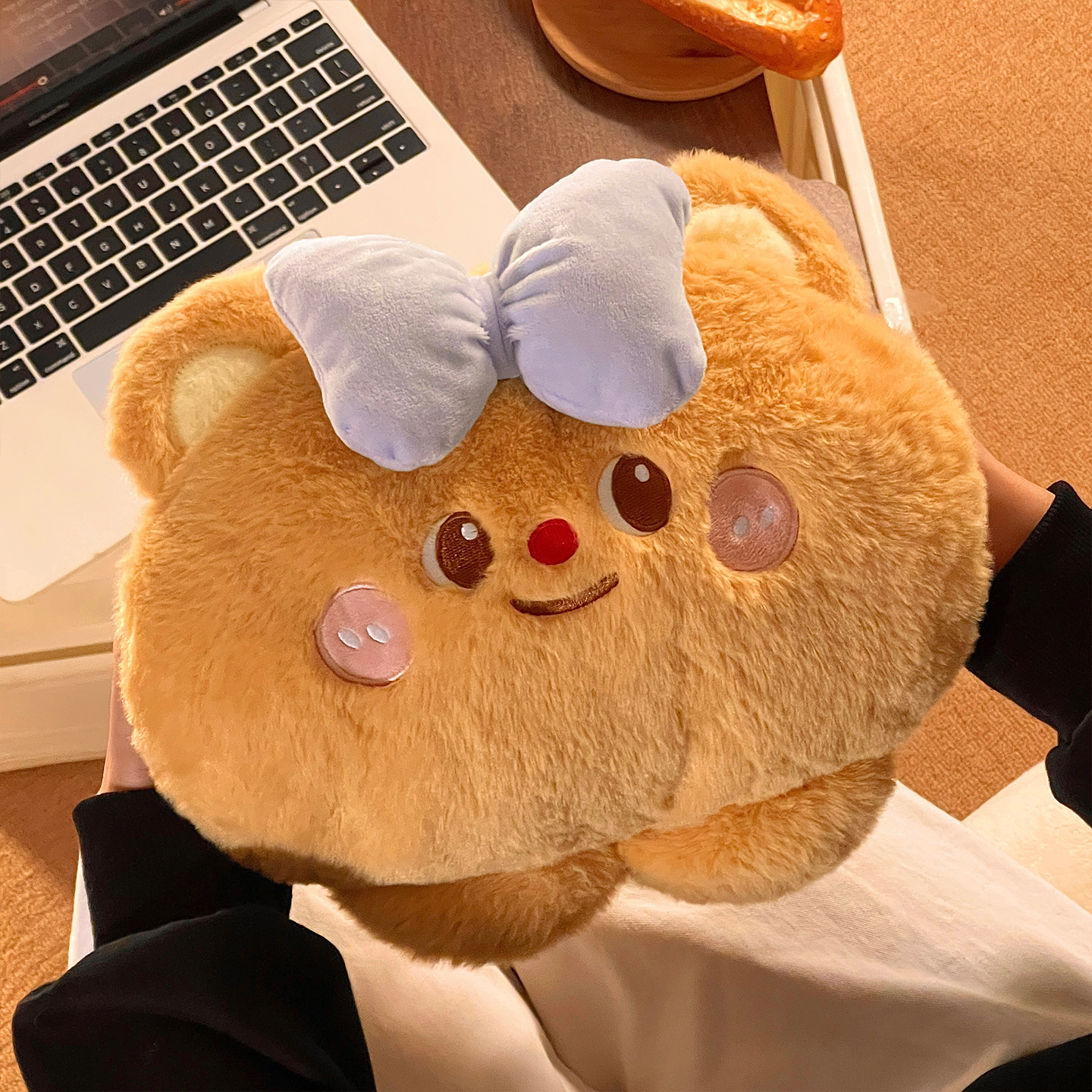 毛绒可爱充电热水袋防爆热敷暖手