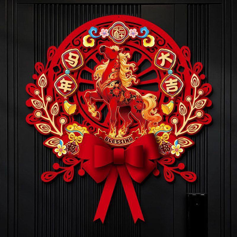 新年立体用品2026春节大门福字布置装饰新款过年生肖马年墙贴门贴,节庆用品/礼品,门幅,淘宝优惠券,粉丝福利购,淘宝优惠卷