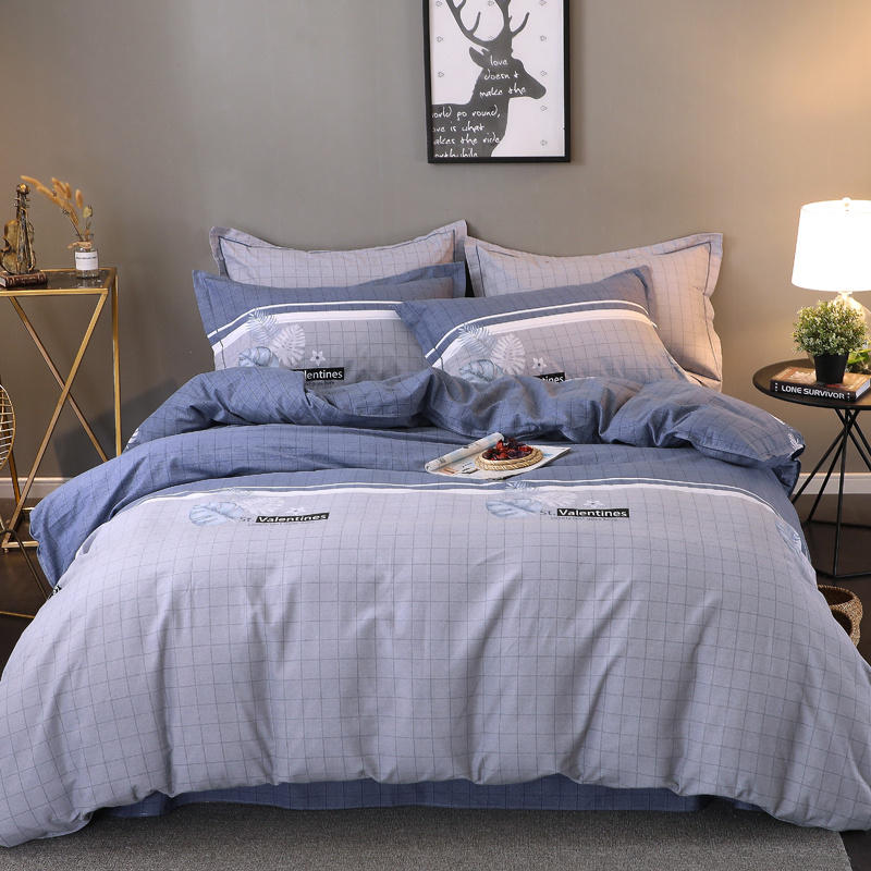 床上用品磨毛纯棉四件套简约