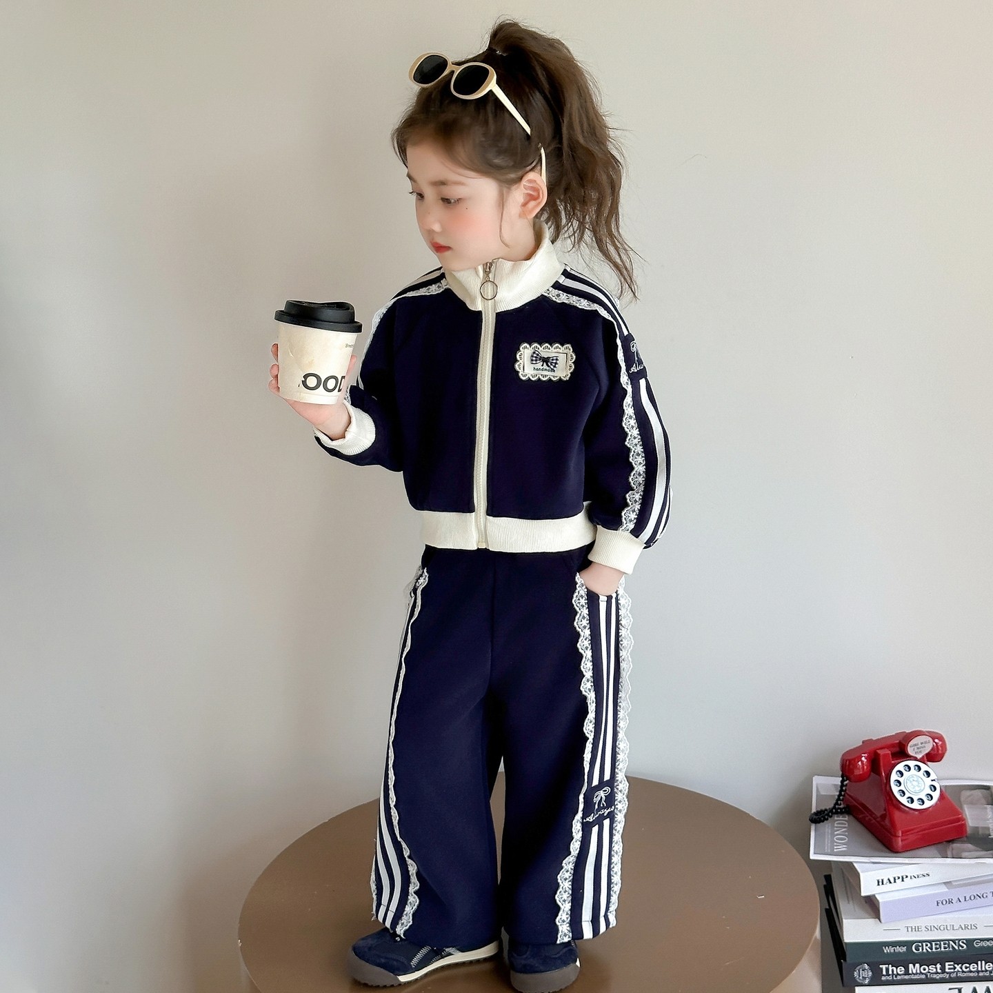 女童春秋款撞色运动套装2025新款韩范女宝超好看秋季休闲两件套潮