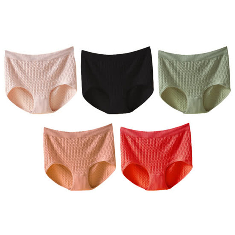 侑恩 提花抗菌内裤 女士无痕纯棉裆全棉大码收腹少女中腰三角短裤,女士内衣/男士内衣/家居服,女三角裤,淘宝优惠券,粉丝福利购,淘宝优惠卷