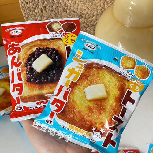 现货日本零食711便利店Maruosu红豆奶油牛油砂糖多士粒面包块35g