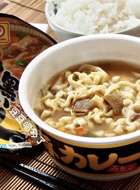 现货日本东洋黑豚咖喱乌冬面87g