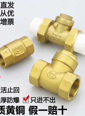 水表全铜ppr卧式止回阀32水管25单向阀100逆止阀dn20 4分1寸2水65