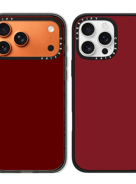 现货正品CASETiFY纯色勃艮第红适用苹果iPhone 17 pro max磁吸手机壳潮牌15/14/13高级轻奢16洋气17air保护套