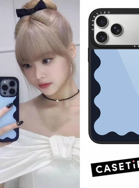 现货CASETiFY正品蓝色波浪适用苹果iPhone16/17Pro Max防摔手机壳时尚14/13轻奢17air潮流15浪漫12小众保护套