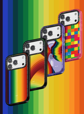 现货CASETiFY正品艺术家联名Ay-O色彩光谱律动彩虹适用苹果iPhone17 pro max防摔手机壳创意15/16/14奢华套13