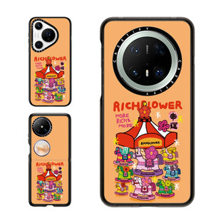 现货CASETiFY正品有钱花RICH FLOWER马祝福气Pura 80 Pro手机壳Ultra/Pocket 2折叠Mate 70 Pro+新年好运套子