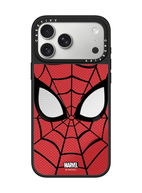 现货MARVER Spider-Man联名CASETiFY正品适用苹果iPhone17pro max蜘蛛侠面具手机壳16/15/14/13限量air保护套