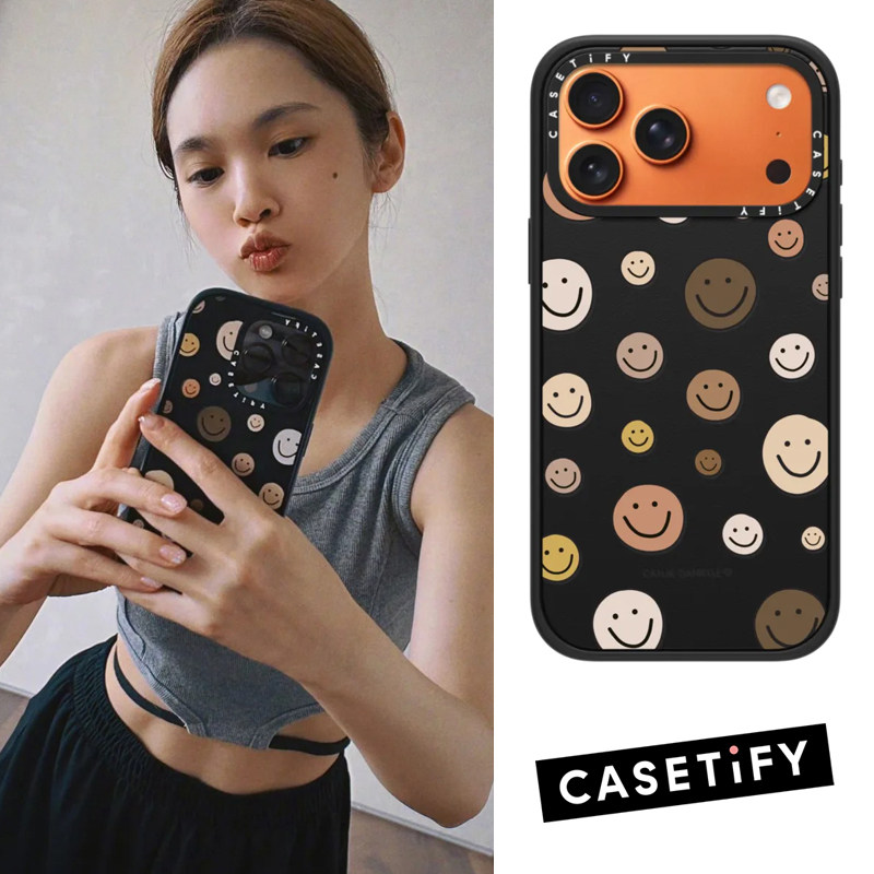 现货 杨丞琳同款笑脸正版casetify适用苹果iPhone16/17 pro max明星同款手机壳14潮牌15/14/13/air高级保护套