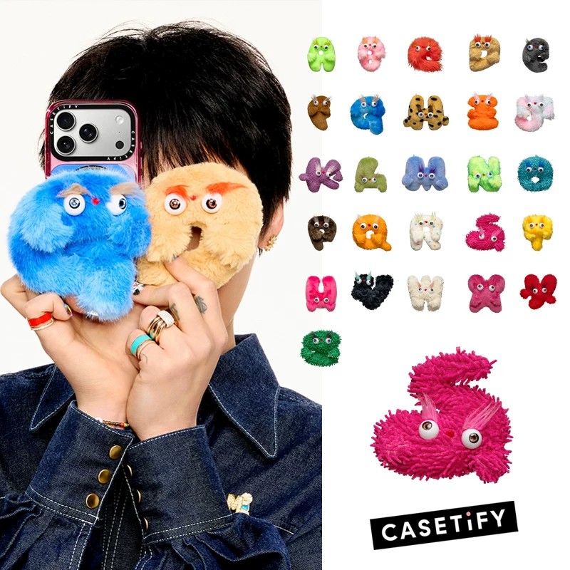 CASETiFY联名权志龙字母毛绒挂件