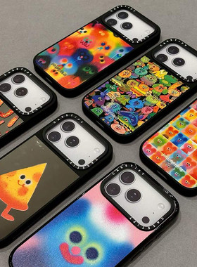 现货CASETiFY正品艺术家联名Jon Burgerman适用苹果iPhone17pro max奇趣漫画手机壳创意16/15/14炫彩13保护套