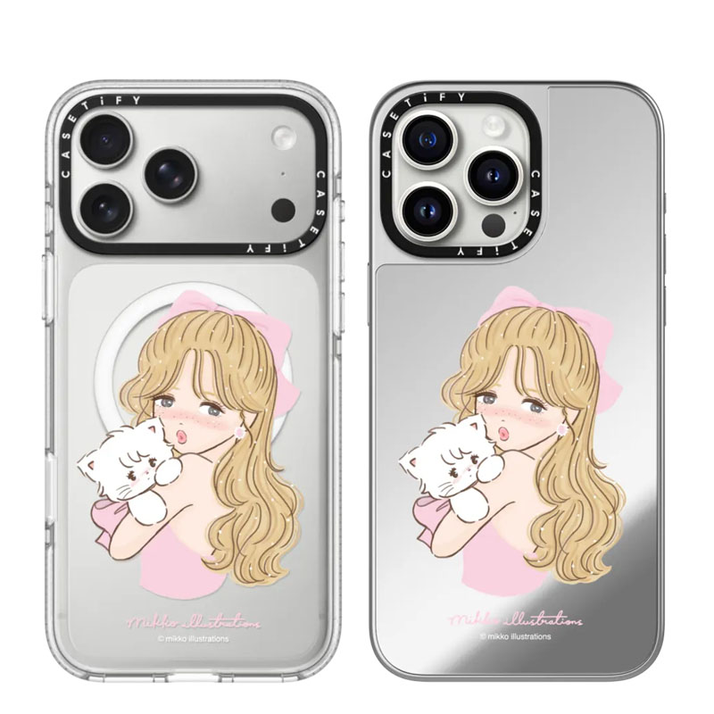 CASETiFY猫与粉礼服女孩手机壳套