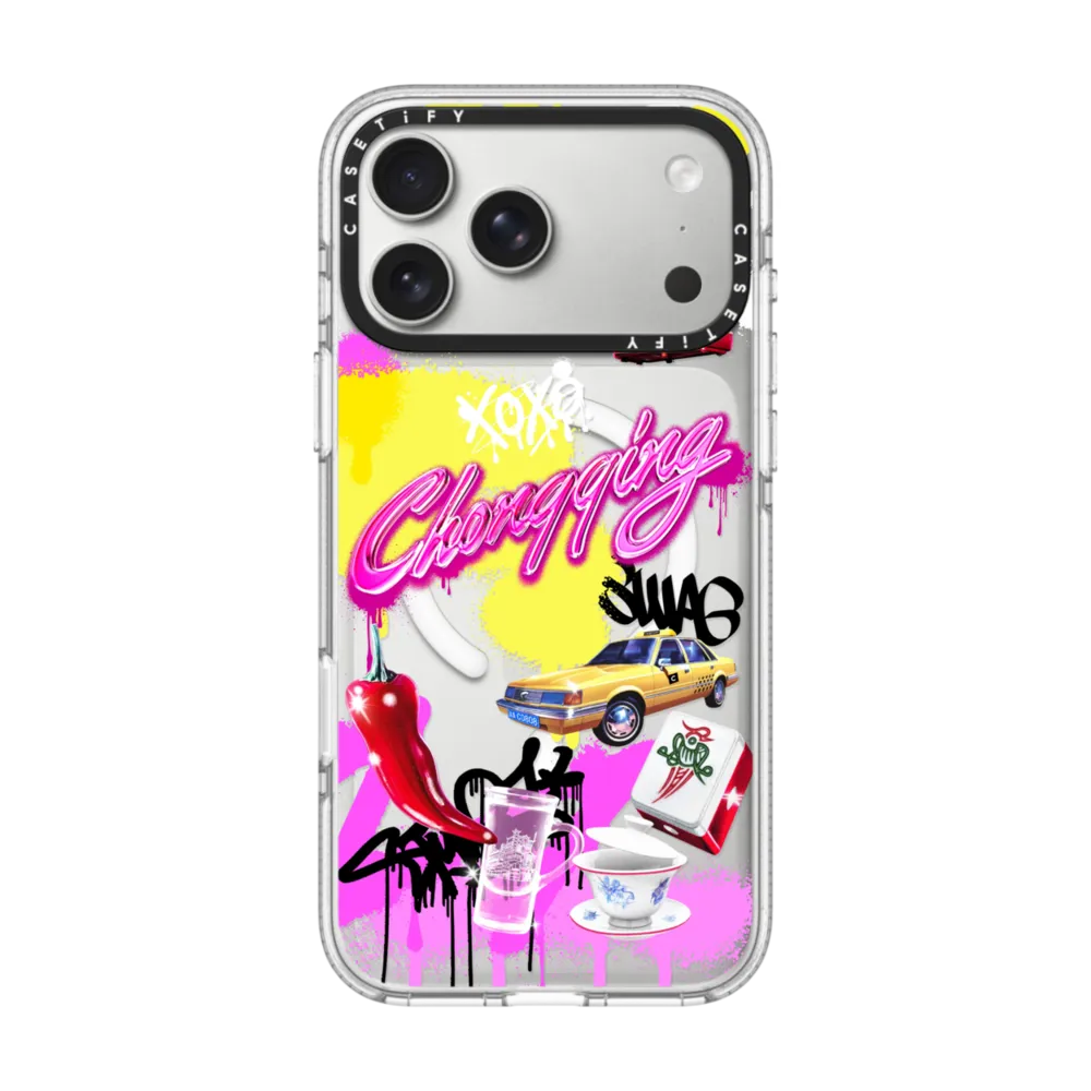 现货CASETiFY正品重庆城市迅游之魔幻涂鸦适用苹果iPhone16/17 Pro Max防摔手机壳时尚15/14/air高级13保护套