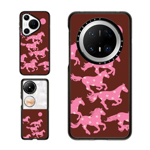 现货正品CASETiFY星星野马复古酒红适用华为P70 Pro手机壳Ultra/Pocket 2折叠Mate60/70Pro+高端艺术保护套潮