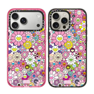 max花朵绽放手机壳限量16 14卡通17air粉色太阳花保护套 联名村上隆适用苹果iPhone17pro 现货CASETiFY正品