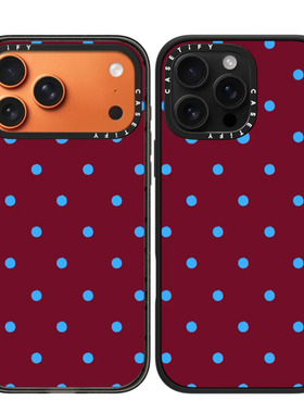 现货CASETiFY正品红色蓝点适用苹果iPhone16/17 Pro Max防摔手机壳时尚15/14/13轻奢风air轻奢艺术波点保护套