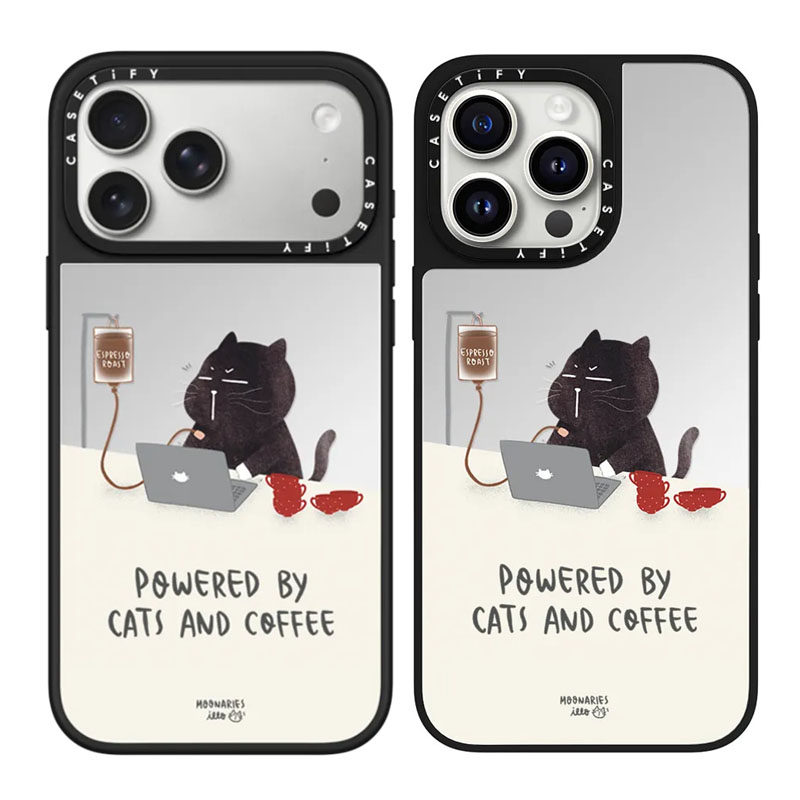 现货CASETIFY正品续命的小猫和咖啡适用苹果iPhone16/17 Pro Max防摔手机壳创意14高端air轻奢15工作猫套子