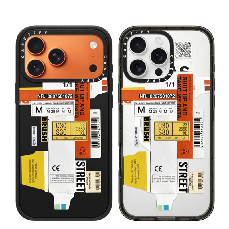 现货CASETiFY正品闭嘴拿走我的数据适用苹果iPhone16/17 Pro Max防摔手机壳轻奢15/14/air高端13奢华12保护套