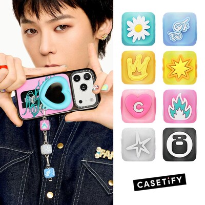 CASETiFY权志龙星钻吊饰硅胶串珠