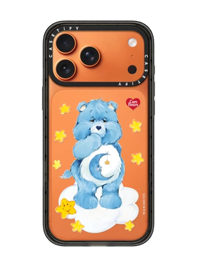 现货CASETiFY正品联名CareBears爱心熊适用苹果iPhone17pro max蓝色睡睡熊手机壳16/15软萌air梦幻星星保护套