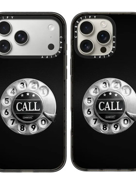 现货CASETiFY正品旋钮拨号适用苹果iPhone16/17 Pro Max防摔手机壳个性14/13时尚17 air轻奢15黑色高级保护套