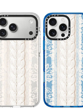 现货CASETiFY正品冬季白色蕾丝适用苹果iPhone16/17Pro Max磁吸防摔手机壳时尚15/14轻奢air洋气名媛13保护套