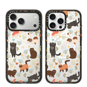 CASETiFY花园中的顽皮小猫手机壳
