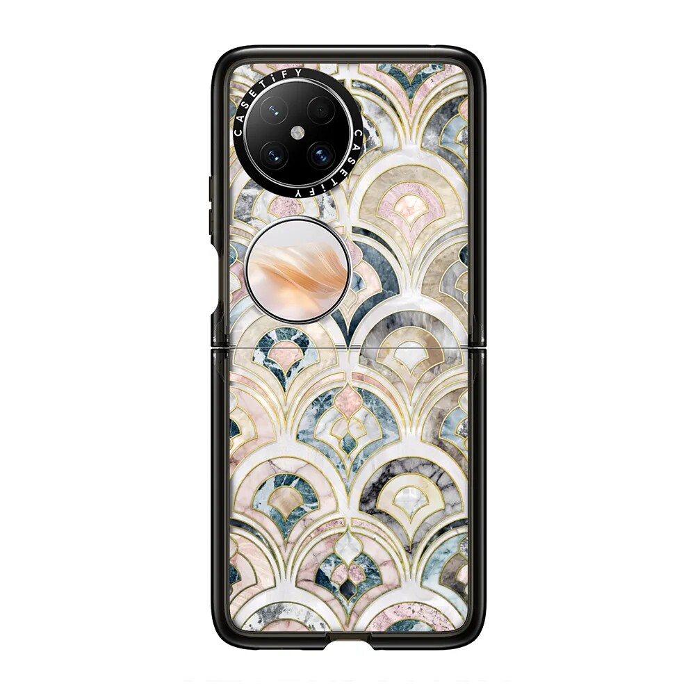 现货CASETiFY扇形大理石纹适用适用华为Pocket 2/mate 60 pro +复古艺术手机壳创意网红推荐高级艺术家保护套