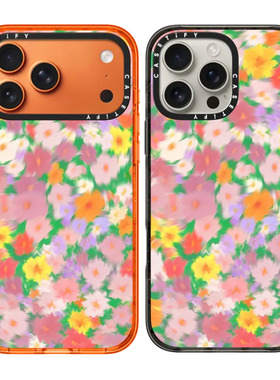 现货CASETIFY正品红色花卉漩涡适用苹果iPhone16/17 pro max防摔手机壳甜美清新15/14/13/17air浪漫ins保护套