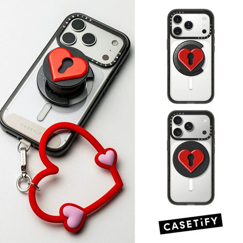 CASETiFY磁吸爱心锁扣手机支架