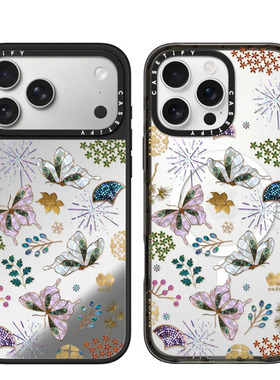 现货CASETiFY正品上城士彩蝶舞瑞适用苹果iPhone17 pro max防摔手机壳复古风国潮16/15/14美丽蝴蝶限量保护套
