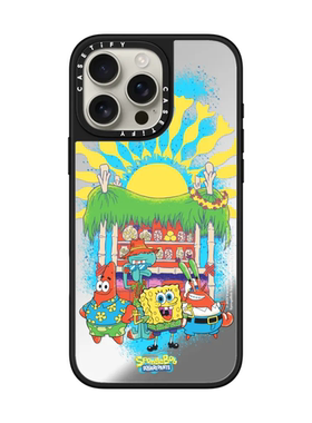 现货正品CASETiFY联名海绵宝宝适用苹果iPhone16 pro max海滩小屋手机壳潮牌15/14/13创意可爱16e高端保护套