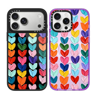 现货CASETiFY正品彩色涂鸦爱心适用苹果iPhone16/17Pro Max防摔手机壳时尚高级14/13轻奢air洋气女神12保护套