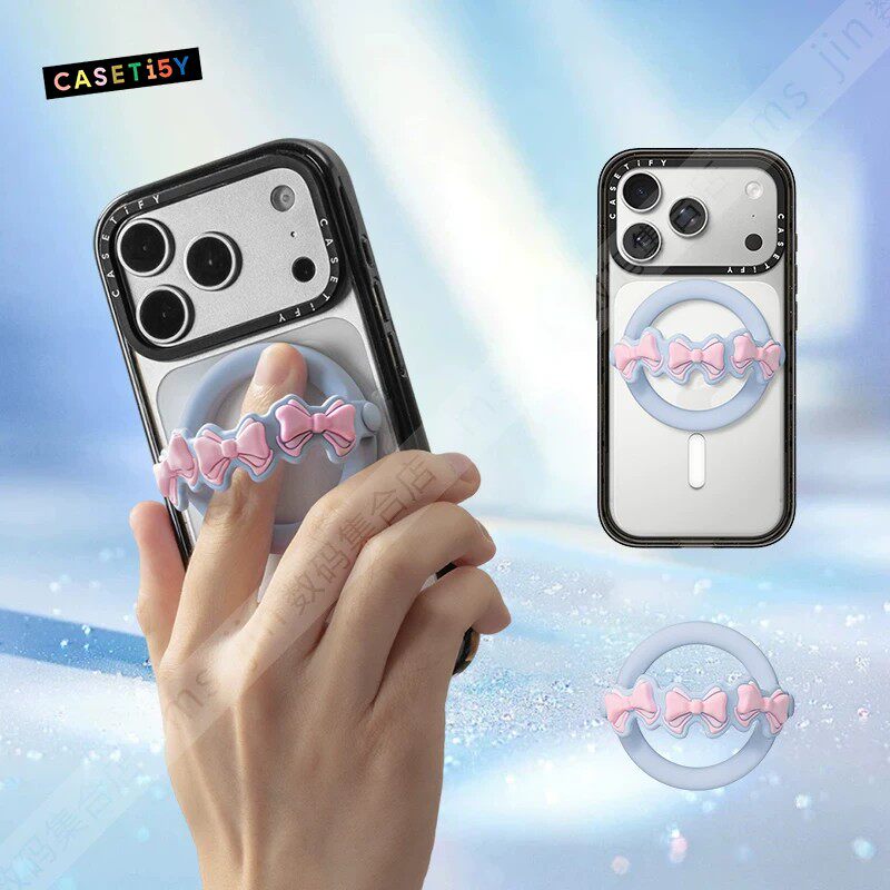 现货CASETiFY正品绮梦蝴蝶结唯美蝴蝶翩然Snappy™磁吸手机指环扣
