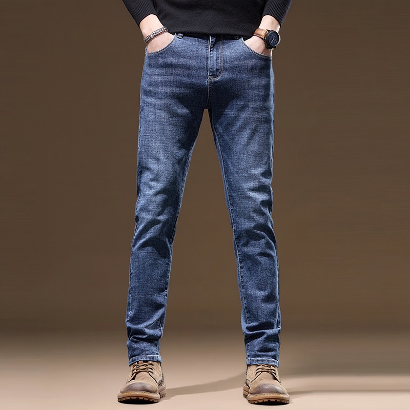 男士牛仔裤2024新款秋冬款加绒