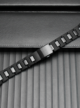 适用卡西欧DW5600手表带DW6900/GA2100/GW-M5610黑色塑钢表带配件