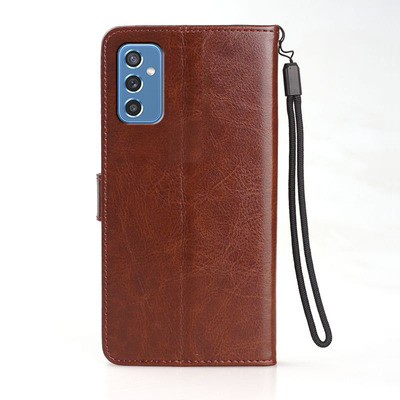 适用三星SM-M526B/DS手机壳皮夹Galaxy M52外壳翻盖SM一M526BR/DS保护套6.70英寸SMM526B磁扣硅胶男士钢化膜?