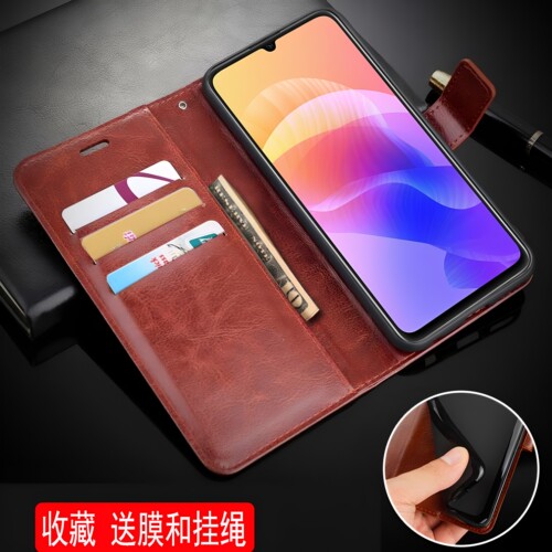 适用华为wkg一an00手机壳皮夹华为wkg-an00外壳翻盖华为畅享20保护套6.6英寸二十钱包款wkg-tn00全包创享2O膜