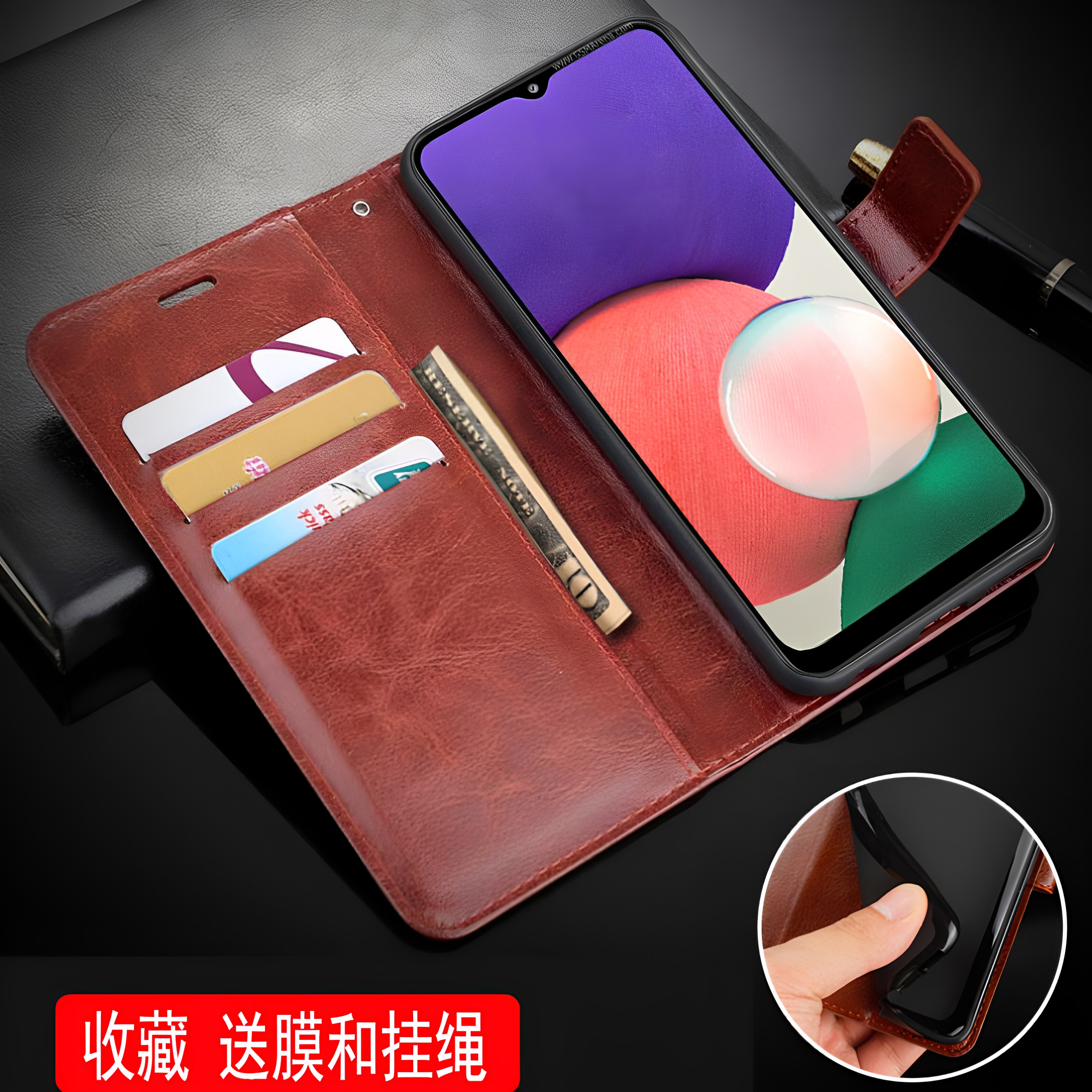 适用三星SM-A226B手机壳6.6英寸A22S 5G外壳翻盖A226B保护套皮夹A226BDSN硅胶samsung新款Galaxy钱包款潮女全