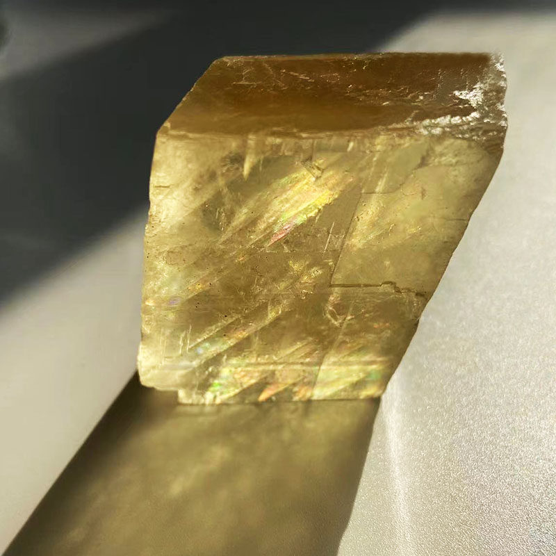 天然黄方解石水晶原石矿石教学标本大块毛料方形鱼缸装饰造景石头