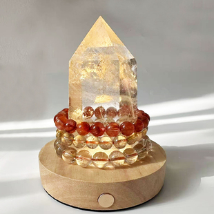 天然白水晶柱灯单尖六棱柱摆件消磁净化摆件家居办公室送礼客厅