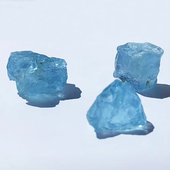 天然海蓝宝原石水晶矿石标本摆件扩香石鱼缸装 饰diy吊坠手链饰品