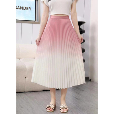 百褶裙百褶裙垂感a字中长裙