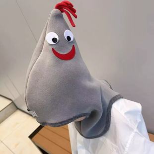 公鸡帽儿童秋冬季加厚防寒保暖超萌护耳帽宝宝防风护脸一体套头帽